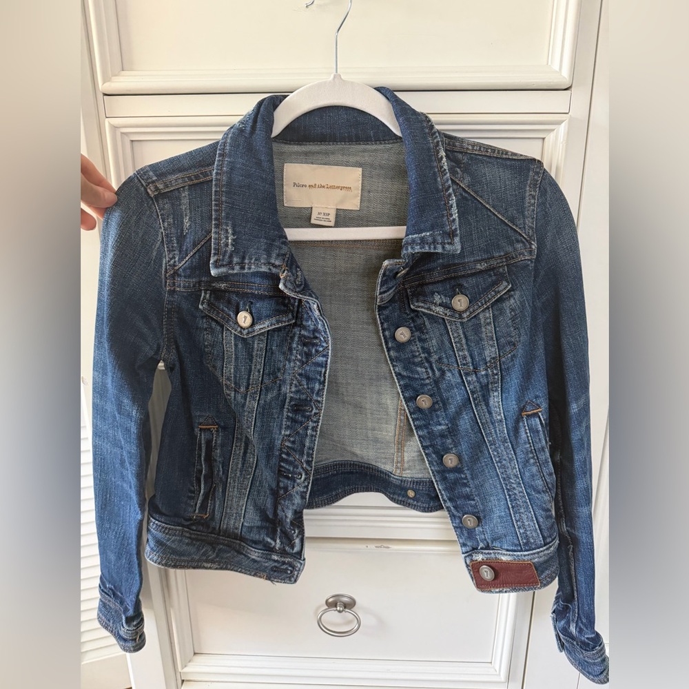 Anthropologie Pilcro & Letterpress Denim Jacket with leather- XSP
